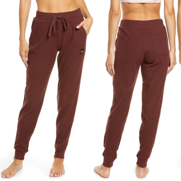 ALO Yoga Pants - Alo Muse Ribbed High Waist Sweatpants